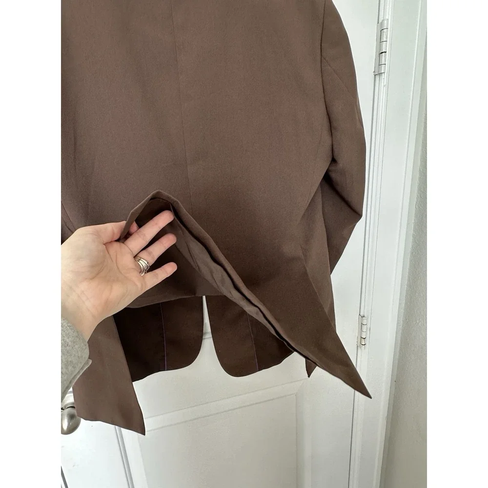 Vittorio St. Angelo Men's Sz 42 R Thin Blazer Jacket Brown Nwt